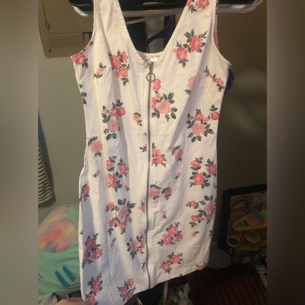 White Jean material dress
